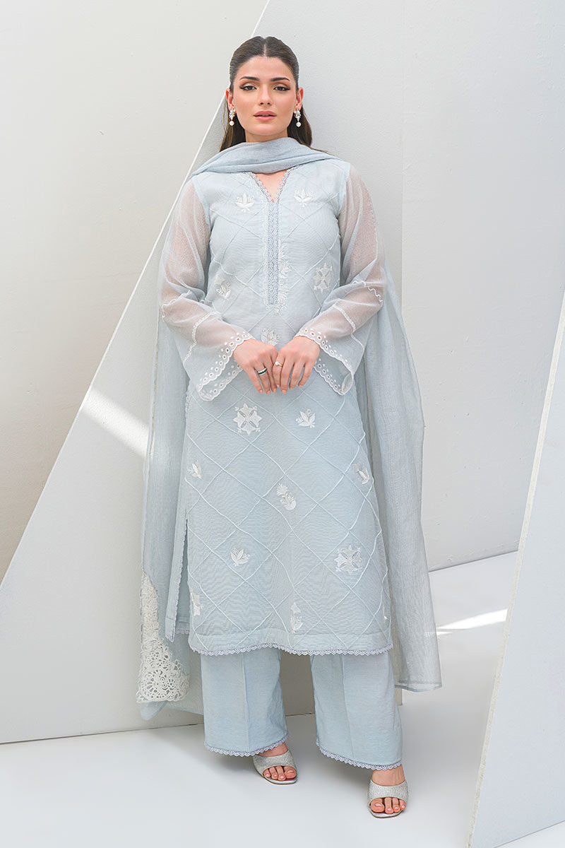 Fatima Khan | Serene Eid Luxe Pret | Azure Frost by Fatima Khan - Designer Dress - Type: Ladies Clothes - Available at Libayah - 100% Original