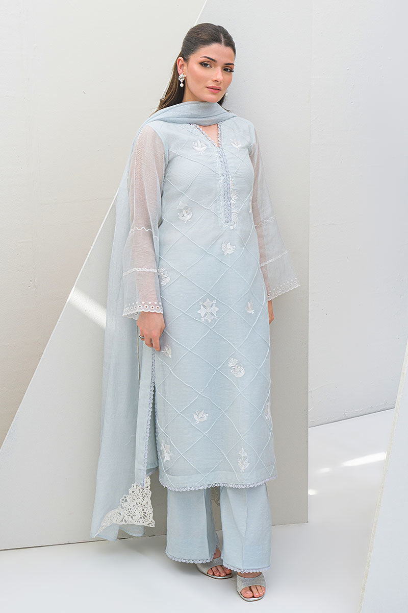Fatima Khan | Serene Eid Luxe Pret | Azure Frost by Fatima Khan - Designer Dress - Type: Ladies Clothes - Available at Libayah - 100% Original
