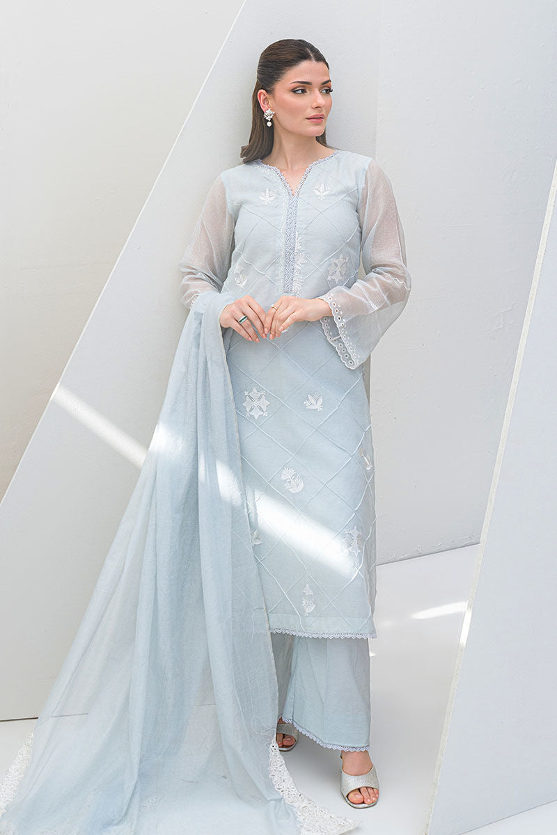 Fatima Khan | Serene Eid Luxe Pret | Azure Frost by Fatima Khan - Designer Dress - Type: Ladies Clothes - Available at Libayah - 100% Original