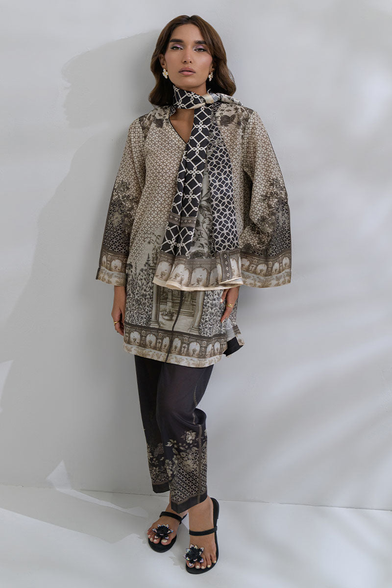 Fatima Khan | FK Prints | Roman Ties by Fatima Khan - Designer Dress  - Type : Ladies Clothes - Available at Libayah - 100% Original 