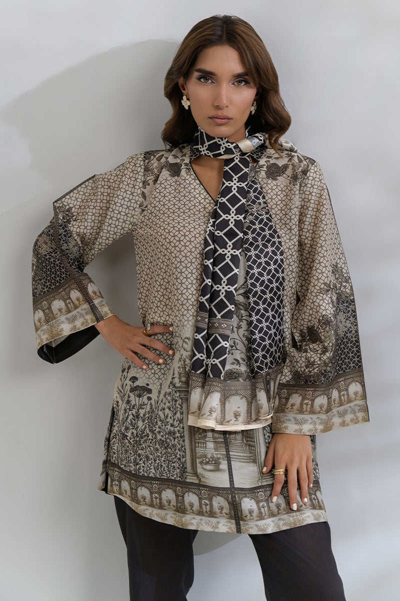 Fatima Khan | FK Prints | Roman Ties by Fatima Khan - Designer Dress  - Type : Ladies Clothes - Available at Libayah - 100% Original 