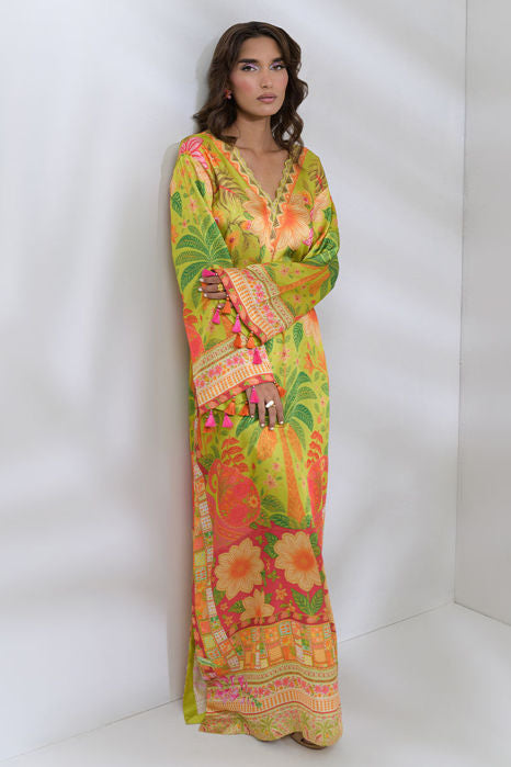 Fatima Khan | FK Prints | Tangled Tropic by Fatima Khan - Designer Dress  - Type : Ladies Clothes - Available at Libayah - 100% Original 