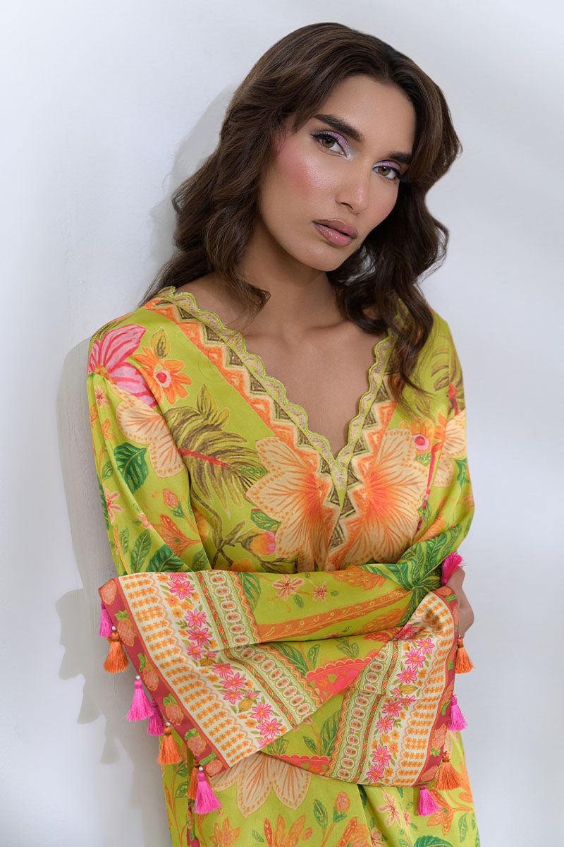 Fatima Khan | FK Prints | Tangled Tropic by Fatima Khan - Designer Dress  - Type : Ladies Clothes - Available at Libayah - 100% Original 