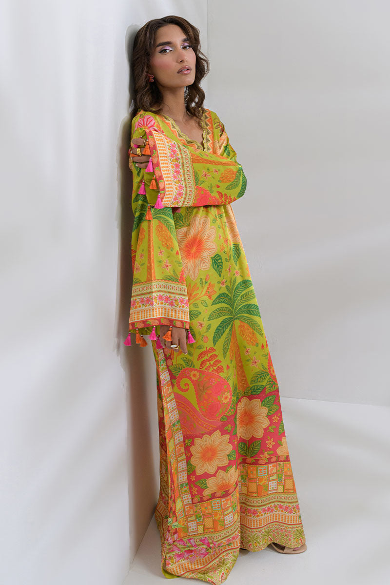 Fatima Khan | FK Prints | Tangled Tropic by Fatima Khan - Designer Dress  - Type : Ladies Clothes - Available at Libayah - 100% Original 