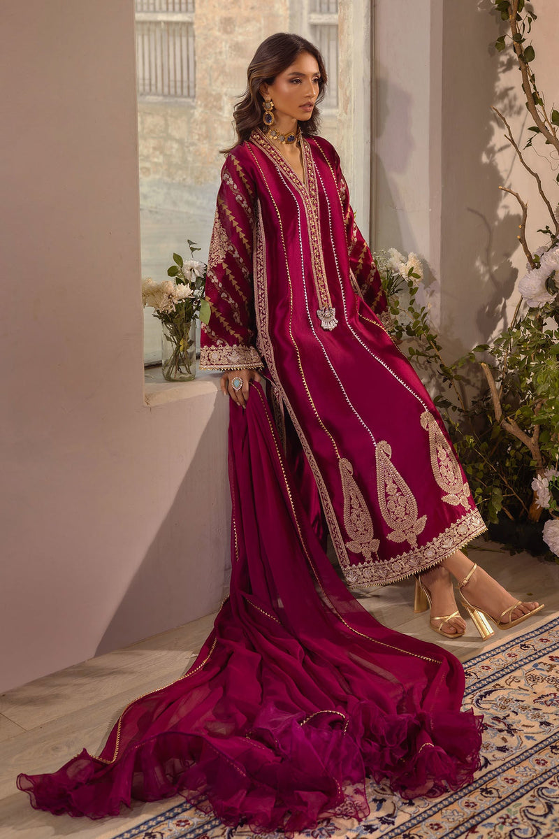 Annus Abrar | Designer Picks 24 | VISAAL CRANBERRY-SHIRT AND DUPATTA by Annus Abrar - Designer Dress - Type: Ladies Clothes - Available at Libayah - 100% Original