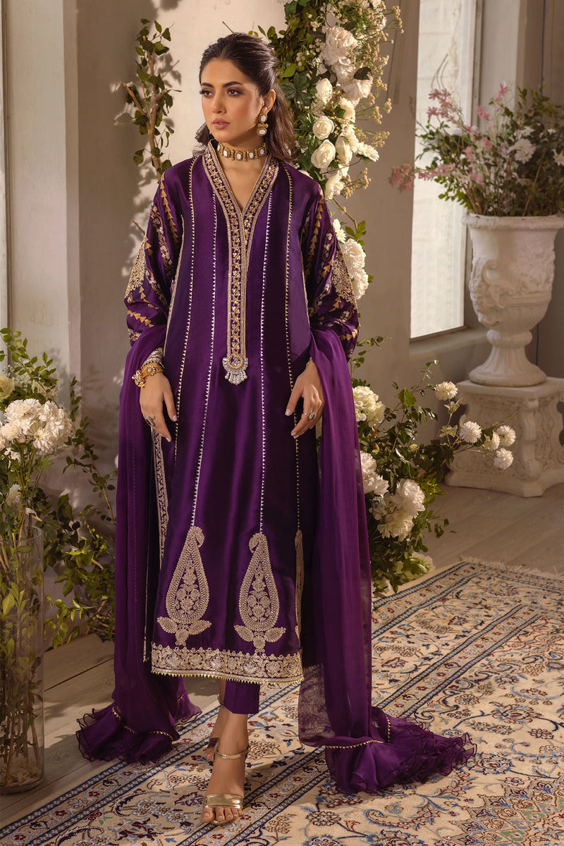 Annus Abrar | Designer Picks 24 | VISAAL AUBERGINE - SHIRT AND DUPATTA by Annus Abrar - Designer Dress - Type: Ladies Clothes - Available at Libayah - 100% Original