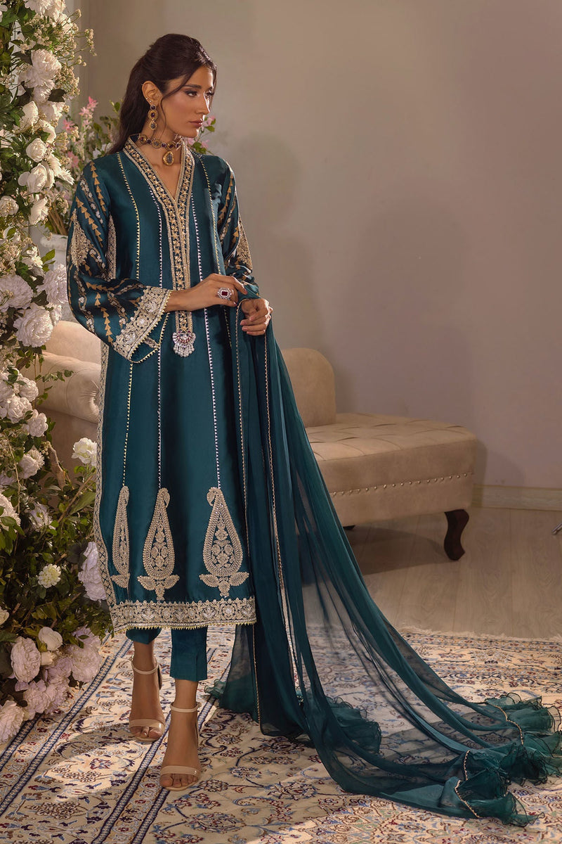 Annus Abrar | Designer Picks 24 | VISAAL EMERALD - SHIRT AND DUPATTA by Annus Abrar - Designer Dress - Type: Ladies Clothes - Available at Libayah - 100% Original
