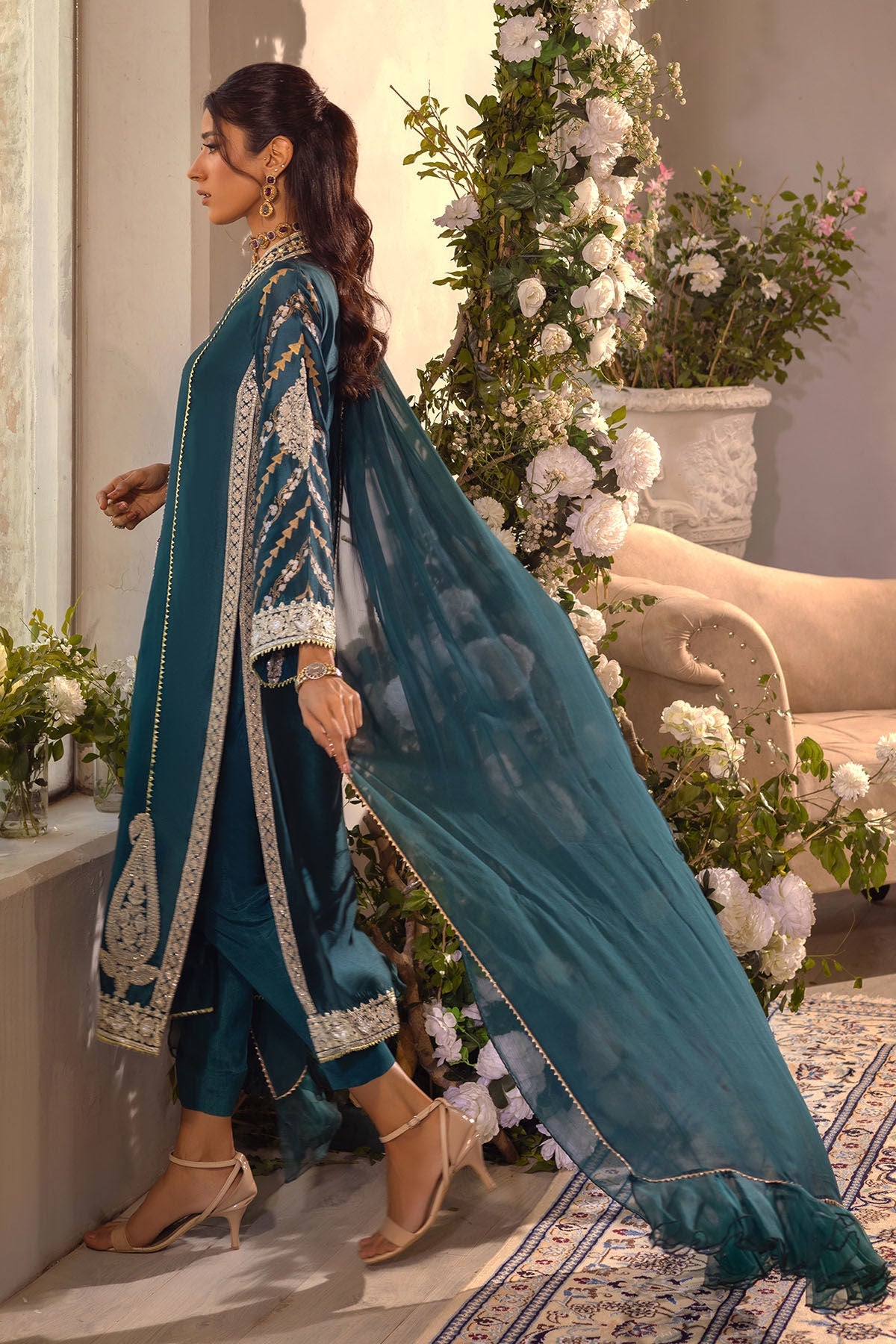Annus Abrar | Designer Picks 24 | VISAAL EMERALD - SHIRT AND DUPATTA by Annus Abrar - Designer Dress - Type: Ladies Clothes - Available at Libayah - 100% Original