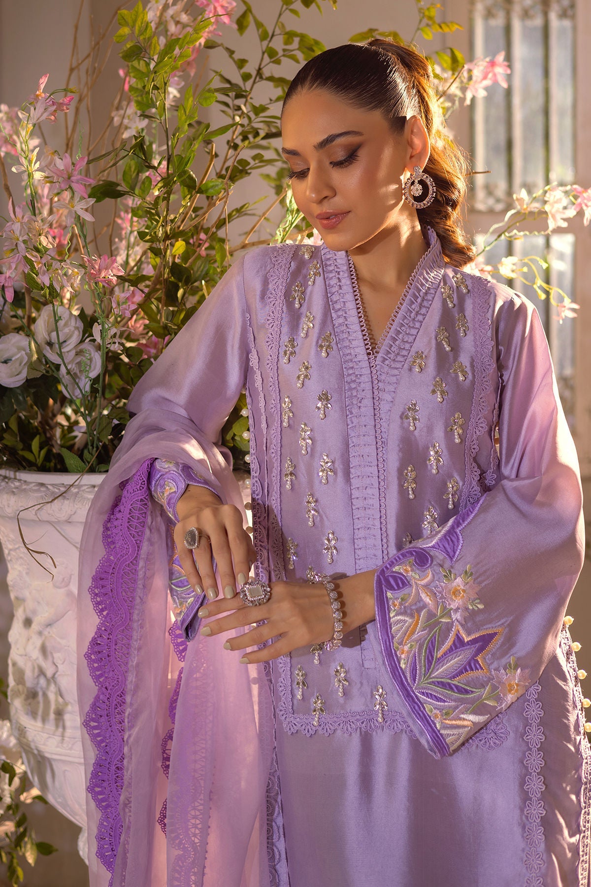 Annus Abrar | Designer Picks 24 | MAMIA LILAC - SHIRT AND PANTS by Annus Abrar - Designer Dress - Type: Ladies Clothes - Available at Libayah - 100% Original