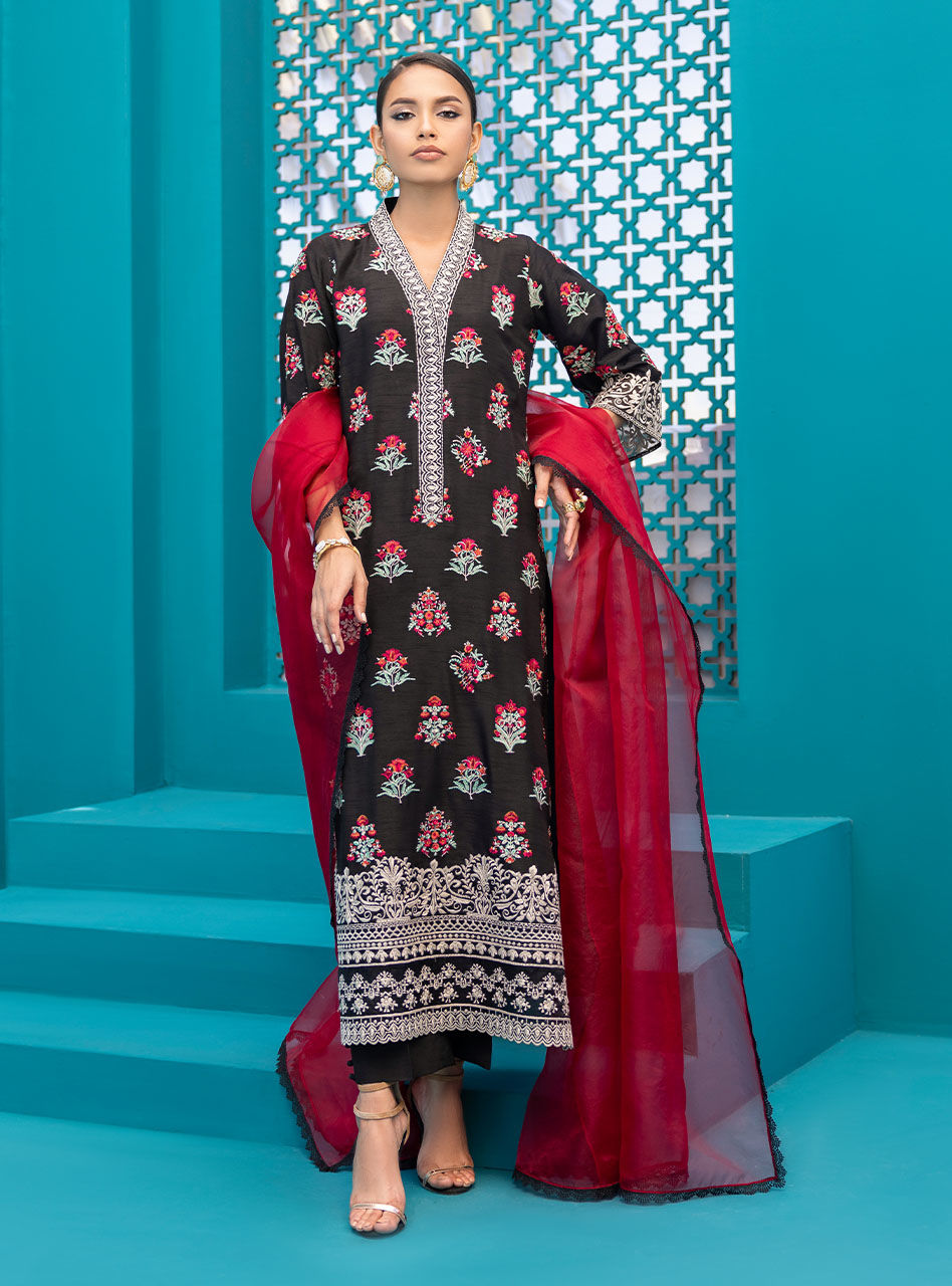 Zainab Chottani | Luxury Pret | BLACK ROSE - D 80 by Zainab Chottani - Designer Dress - Type: Ladies Clothes - Available at Libayah - 100% Original
