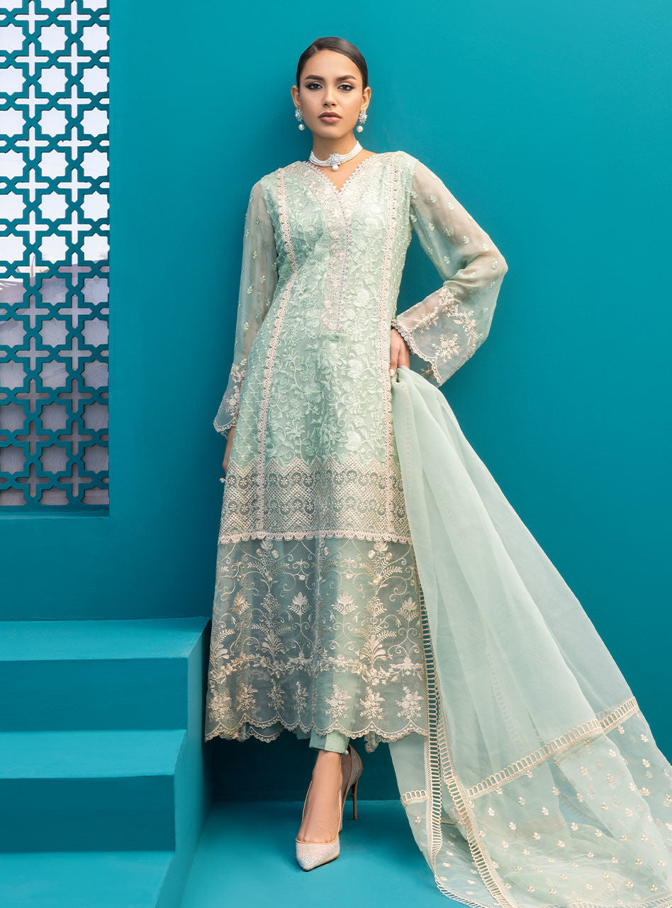 Zainab Chottani | Luxury Pret | MINTY GLOW by Zainab Chottani - Designer Dress - Type: Ladies Clothes - Available at Libayah - 100% Original