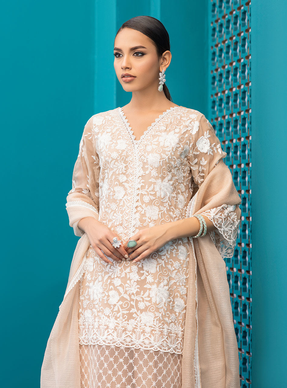 Zainab Chottani | Luxury Pret | BEIGE SHELL by Zainab Chottani - Designer Dress - Type: Ladies Clothes - Available at Libayah - 100% Original