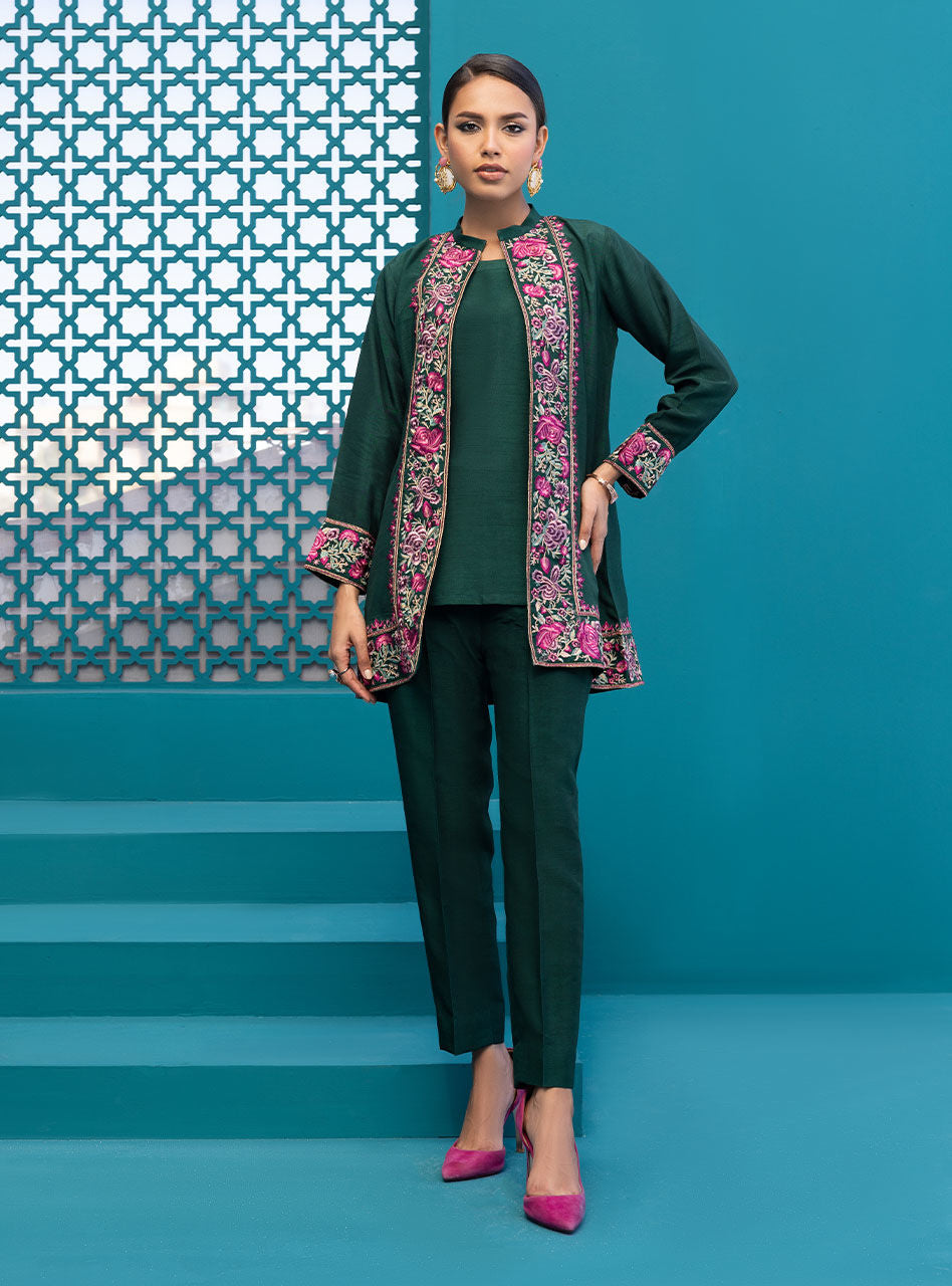 Zainab Chottani | Luxury Pret | CRIMSON GREEN by Zainab Chottani - Designer Dress - Type: Ladies Clothes - Available at Libayah - 100% Original