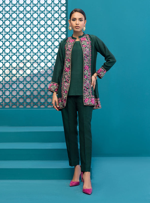 Zainab Chottani | Luxury Pret | CRIMSON GREEN by Zainab Chottani - Designer Dress - Type: Ladies Clothes - Available at Libayah - 100% Original