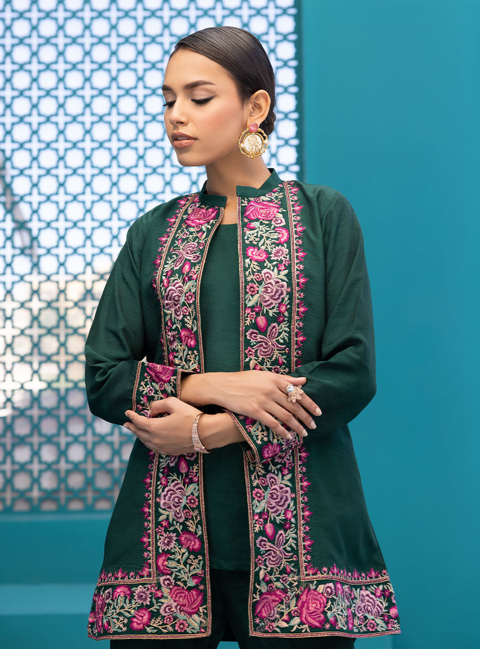 Zainab Chottani | Luxury Pret | CRIMSON GREEN by Zainab Chottani - Designer Dress - Type: Ladies Clothes - Available at Libayah - 100% Original