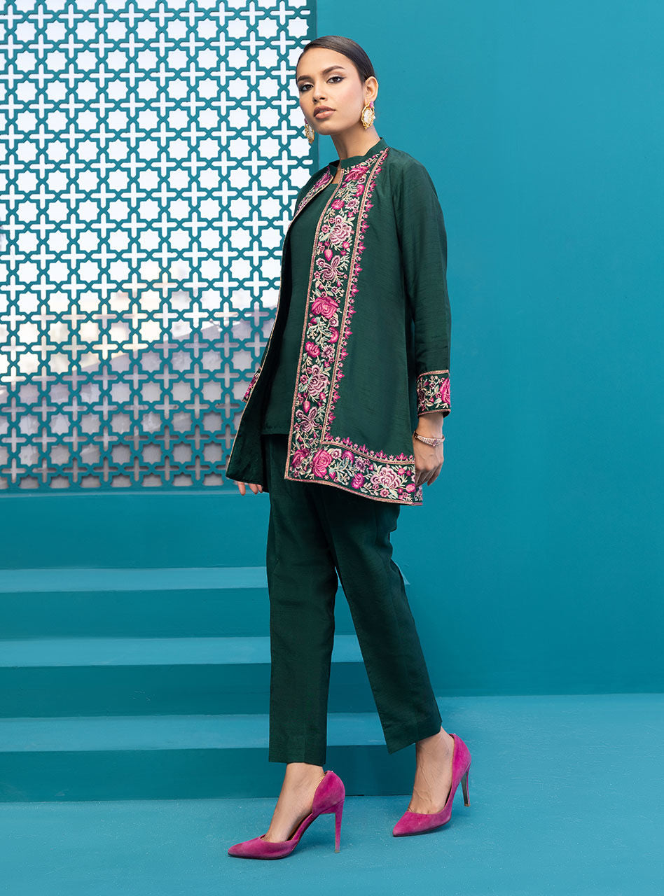 Zainab Chottani | Luxury Pret | CRIMSON GREEN by Zainab Chottani - Designer Dress - Type: Ladies Clothes - Available at Libayah - 100% Original