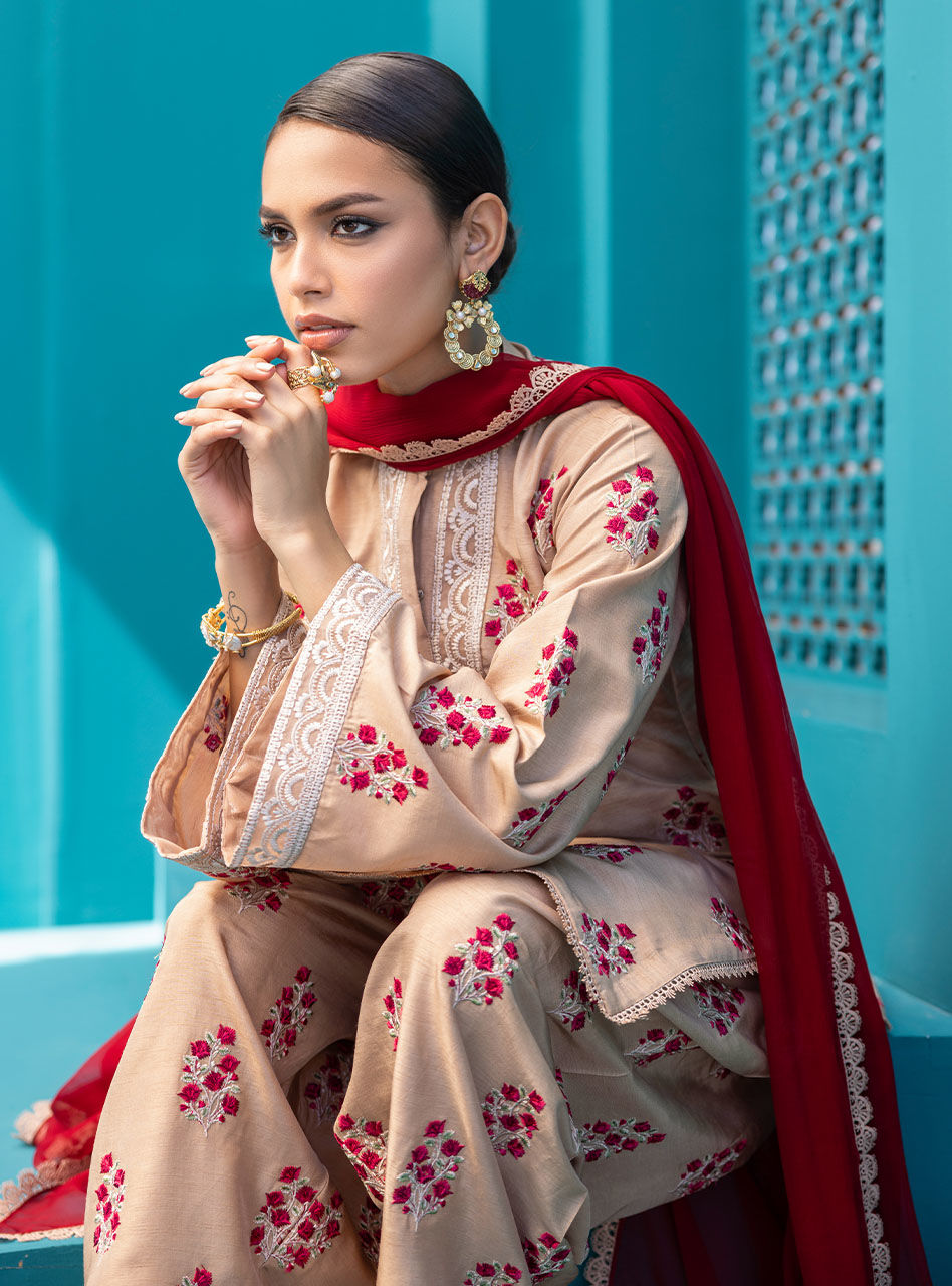 Zainab Chottani | Luxury Pret | SCARLET BLUSH by Zainab Chottani - Designer Dress - Type: Ladies Clothes - Available at Libayah - 100% Original