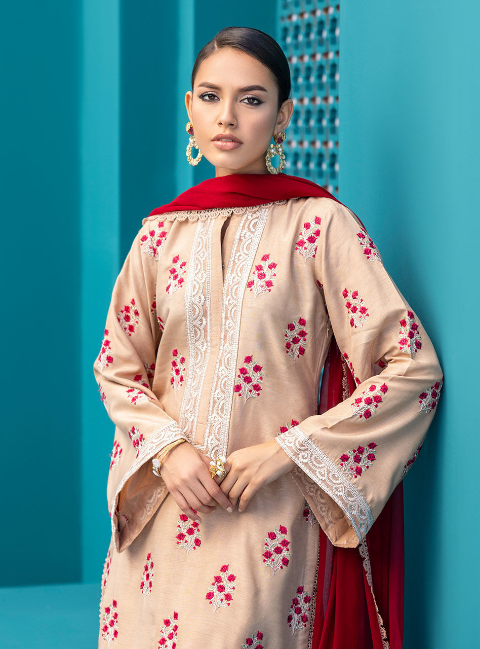 Zainab Chottani | Luxury Pret | SCARLET BLUSH by Zainab Chottani - Designer Dress - Type: Ladies Clothes - Available at Libayah - 100% Original