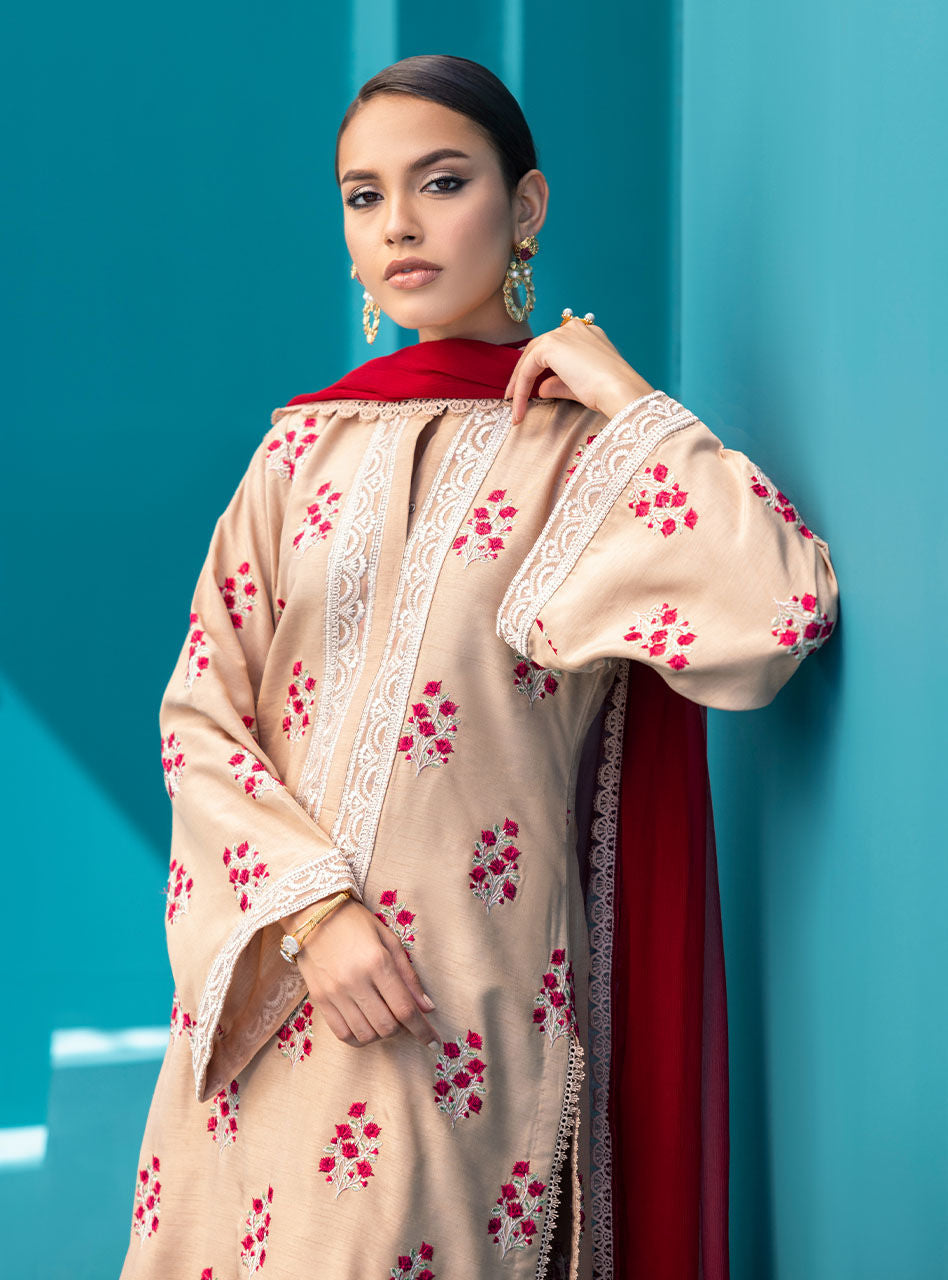 Zainab Chottani | Luxury Pret | SCARLET BLUSH by Zainab Chottani - Designer Dress - Type: Ladies Clothes - Available at Libayah - 100% Original