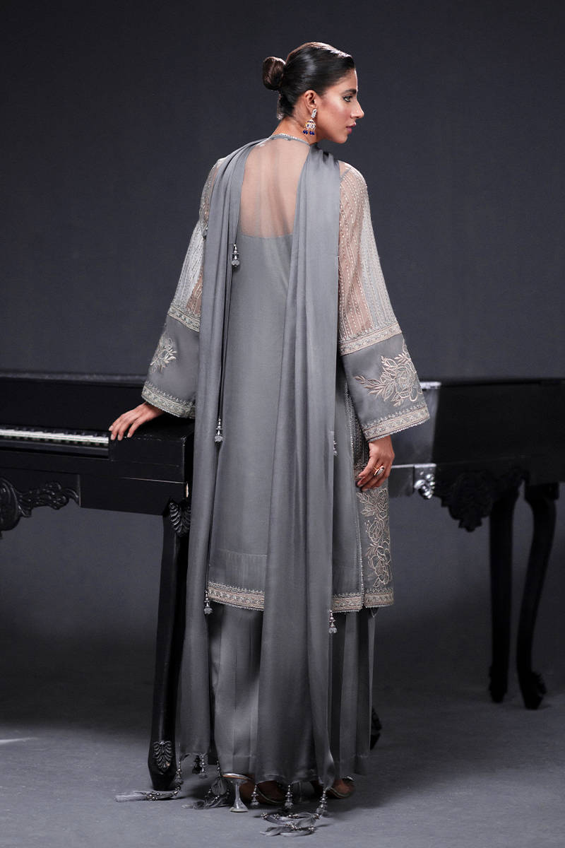 MNR | Chai Coffee Luxury Pret | Grey Eminance by MNR - Designer Dress - Type: Ladies Clothes - Available at Libayah - 100% Original