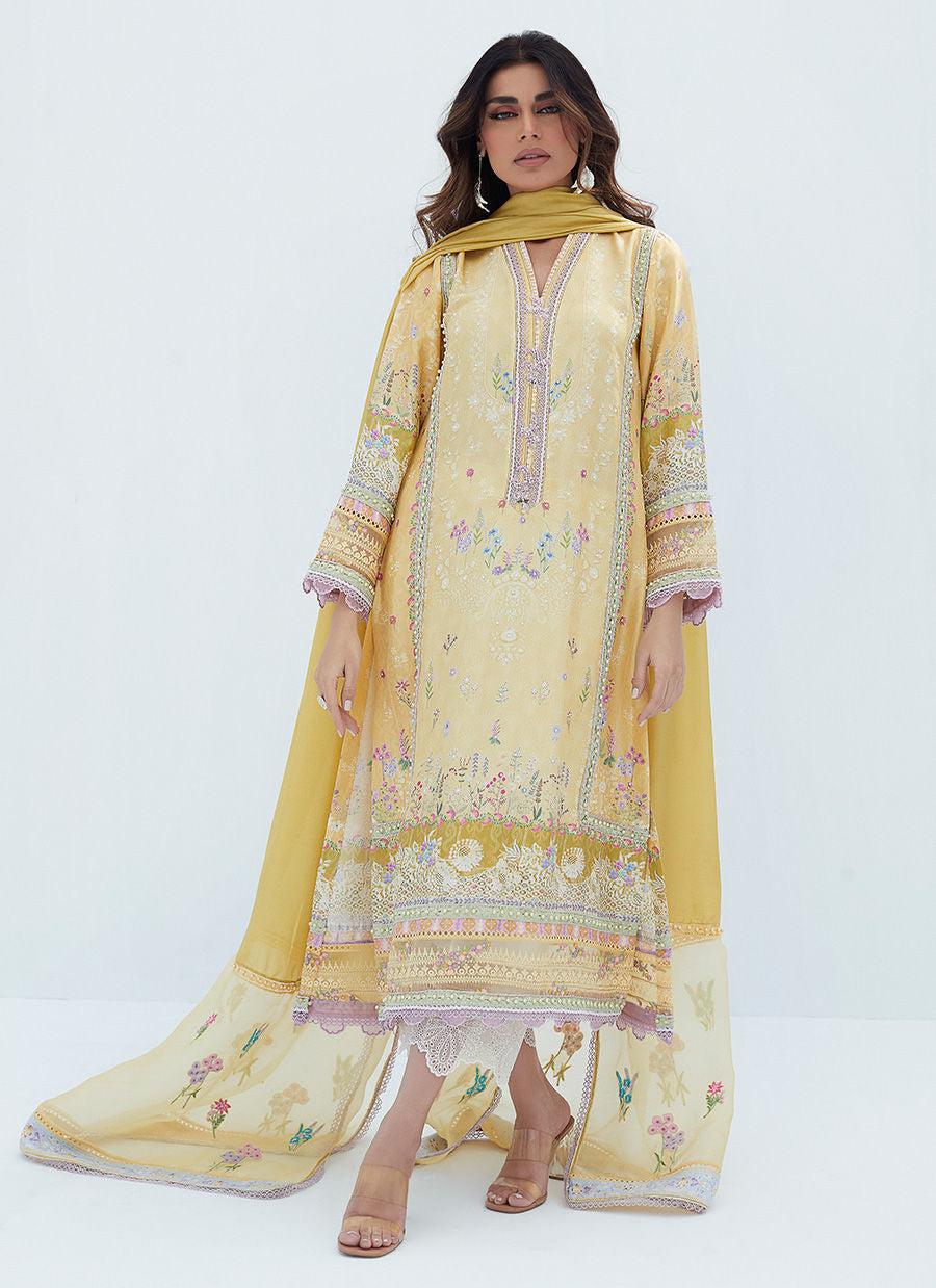 Farah Talib Aziz | Designer Picks 24 | LYMA LEMON SHIRT AND DUPATTA by Farah Talib Aziz - Designer Dress - Type: Ladies Clothes - Available at Libayah - 100% Original