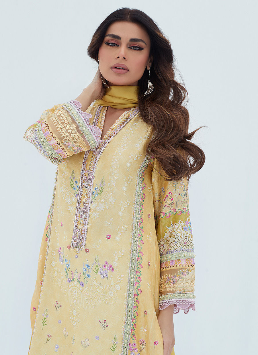 Farah Talib Aziz | Designer Picks 24 | LYMA LEMON SHIRT AND DUPATTA by Farah Talib Aziz - Designer Dress - Type: Ladies Clothes - Available at Libayah - 100% Original
