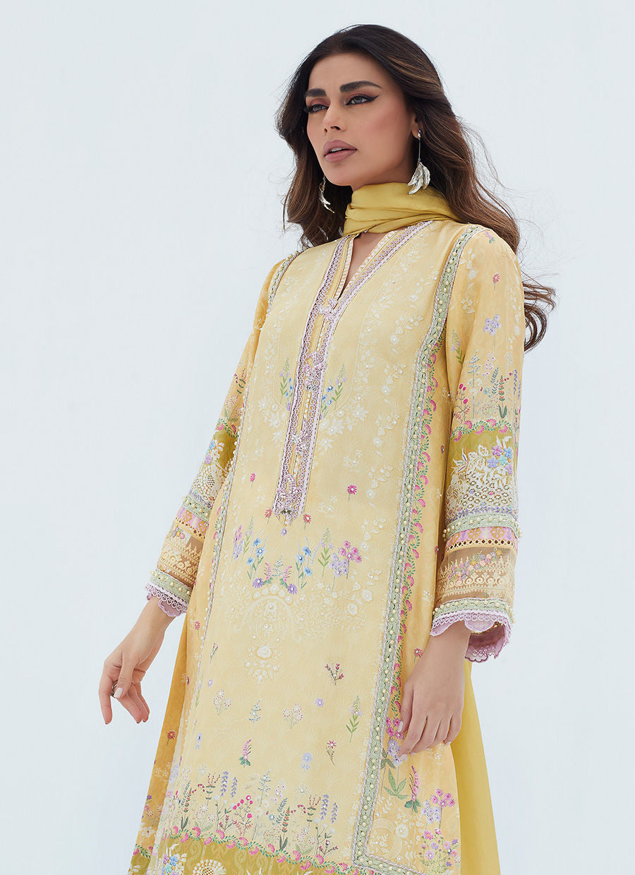 Farah Talib Aziz | Designer Picks 24 | LYMA LEMON SHIRT AND DUPATTA by Farah Talib Aziz - Designer Dress - Type: Ladies Clothes - Available at Libayah - 100% Original