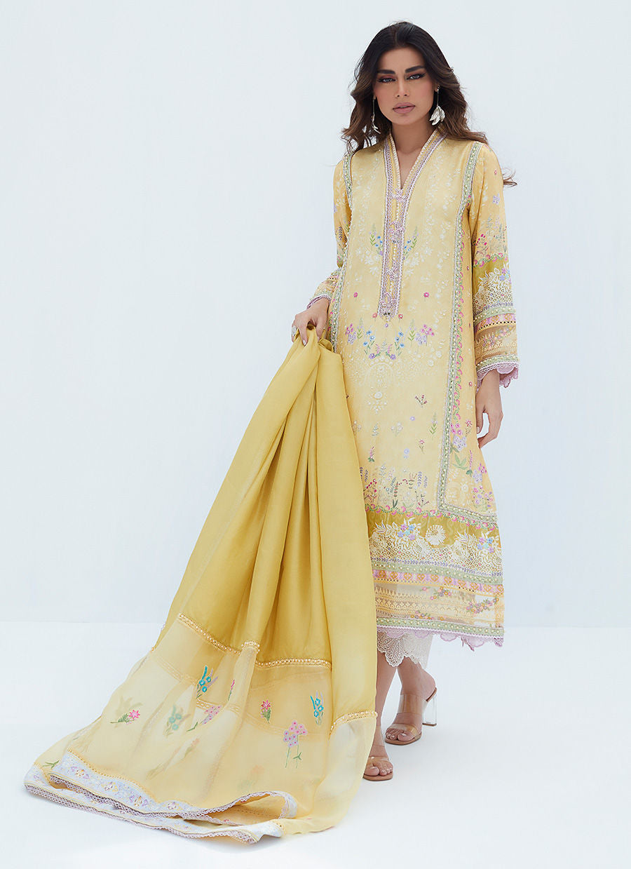 Farah Talib Aziz | Designer Picks 24 | LYMA LEMON SHIRT AND DUPATTA by Farah Talib Aziz - Designer Dress - Type: Ladies Clothes - Available at Libayah - 100% Original