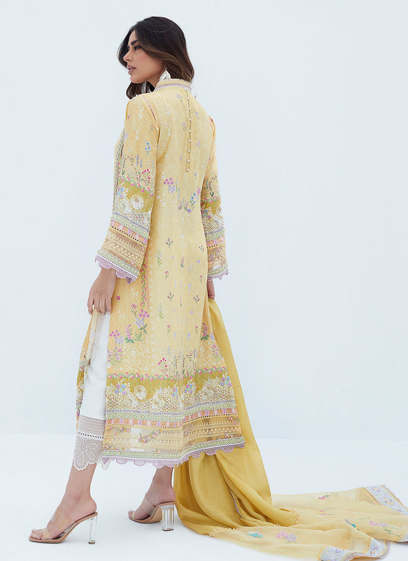 Farah Talib Aziz | Designer Picks 24 | LYMA LEMON SHIRT AND DUPATTA by Farah Talib Aziz - Designer Dress - Type: Ladies Clothes - Available at Libayah - 100% Original