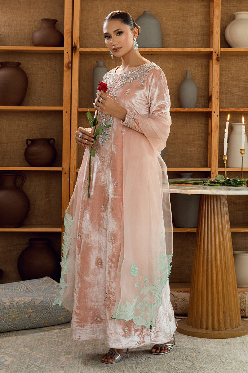 Fatima Khan | Warm Whisper Velvet 25 | Rose Whisper by Fatima Khan - Designer Dress  - Type : Ladies Clothes - Available at Libayah - 100% Original 