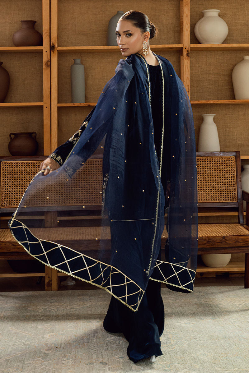 Fatima Khan | Warm Whisper Velvet 25 | Sapphire Legacy by Fatima Khan - Designer Dress  - Type : Ladies Clothes - Available at Libayah - 100% Original 