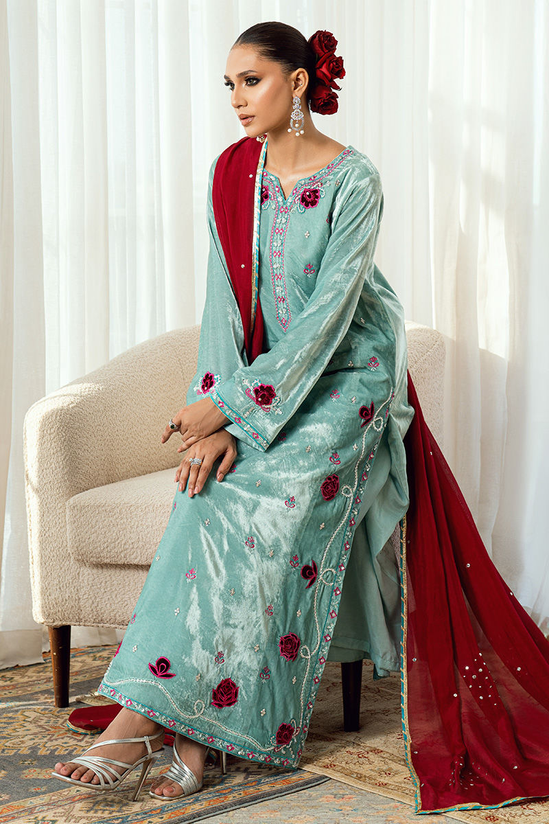Fatima Khan | Warm Whisper Velvet 25 | Twilight Rose by Fatima Khan - Designer Dress  - Type : Ladies Clothes - Available at Libayah - 100% Original 