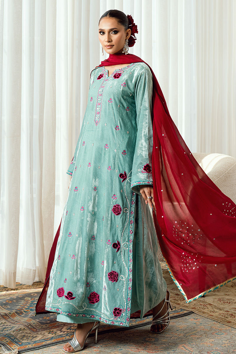 Fatima Khan | Warm Whisper Velvet 25 | Twilight Rose by Fatima Khan - Designer Dress  - Type : Ladies Clothes - Available at Libayah - 100% Original 