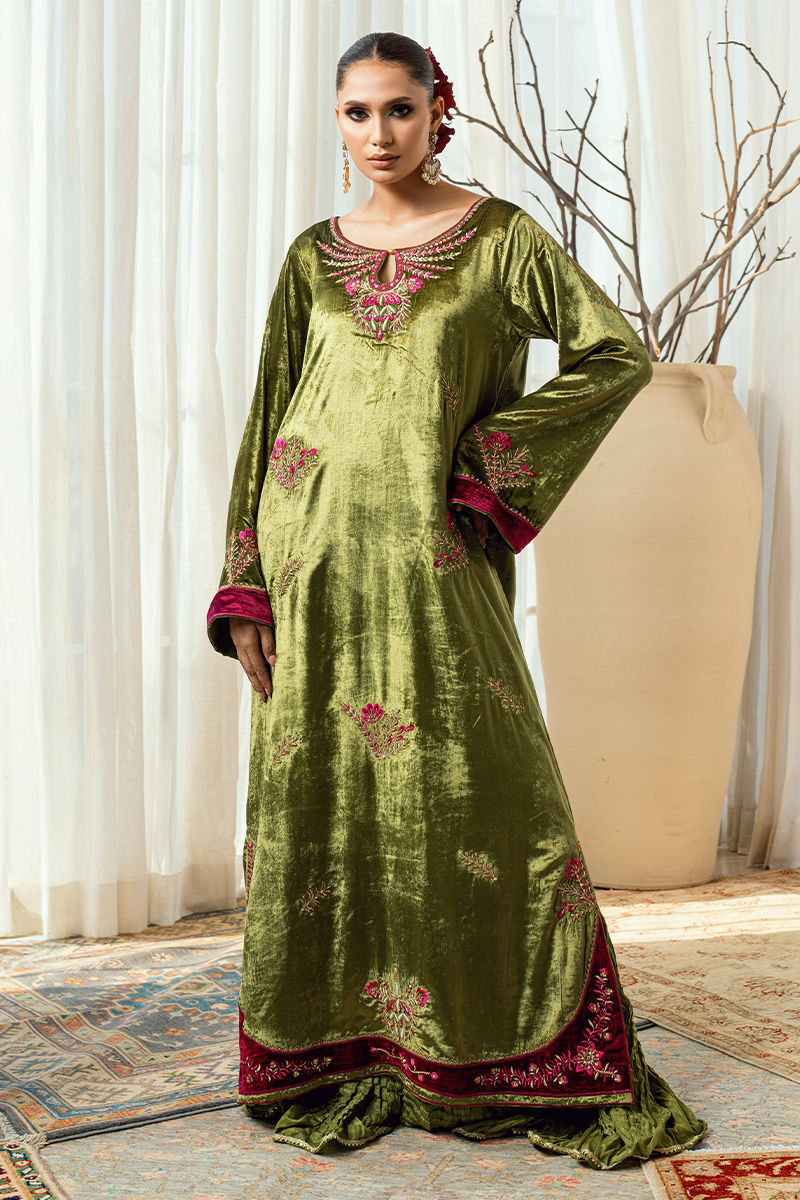 Fatima Khan | Warm Whisper Velvet 25 | Jade Whisper by Fatima Khan - Designer Dress  - Type : Ladies Clothes - Available at Libayah - 100% Original 