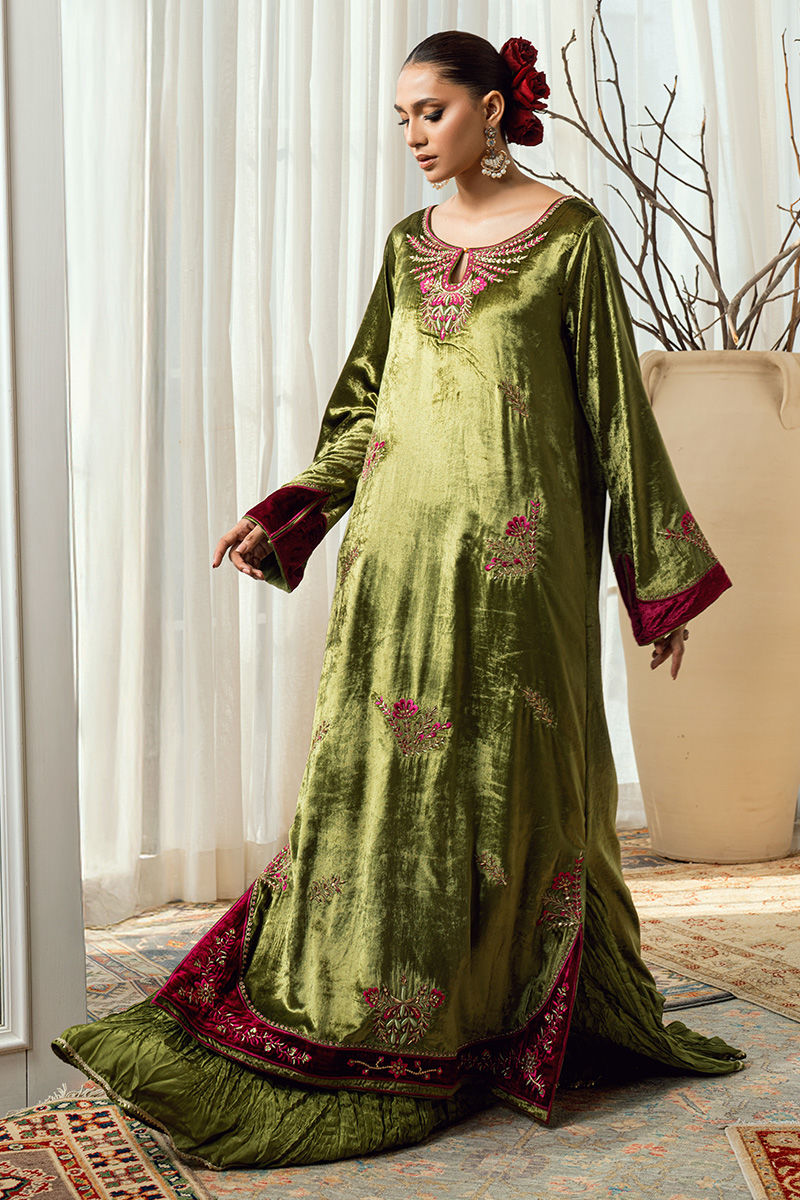 Fatima Khan | Warm Whisper Velvet 25 | Jade Whisper by Fatima Khan - Designer Dress  - Type : Ladies Clothes - Available at Libayah - 100% Original 
