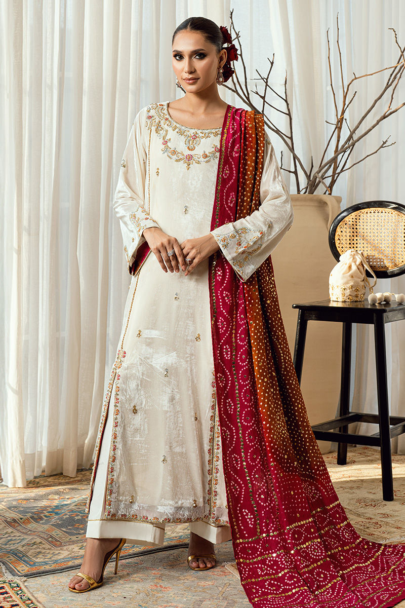 Fatima Khan | Warm Whisper Velvet 25 | Golden Grace by Fatima Khan - Designer Dress  - Type : Ladies Clothes - Available at Libayah - 100% Original 