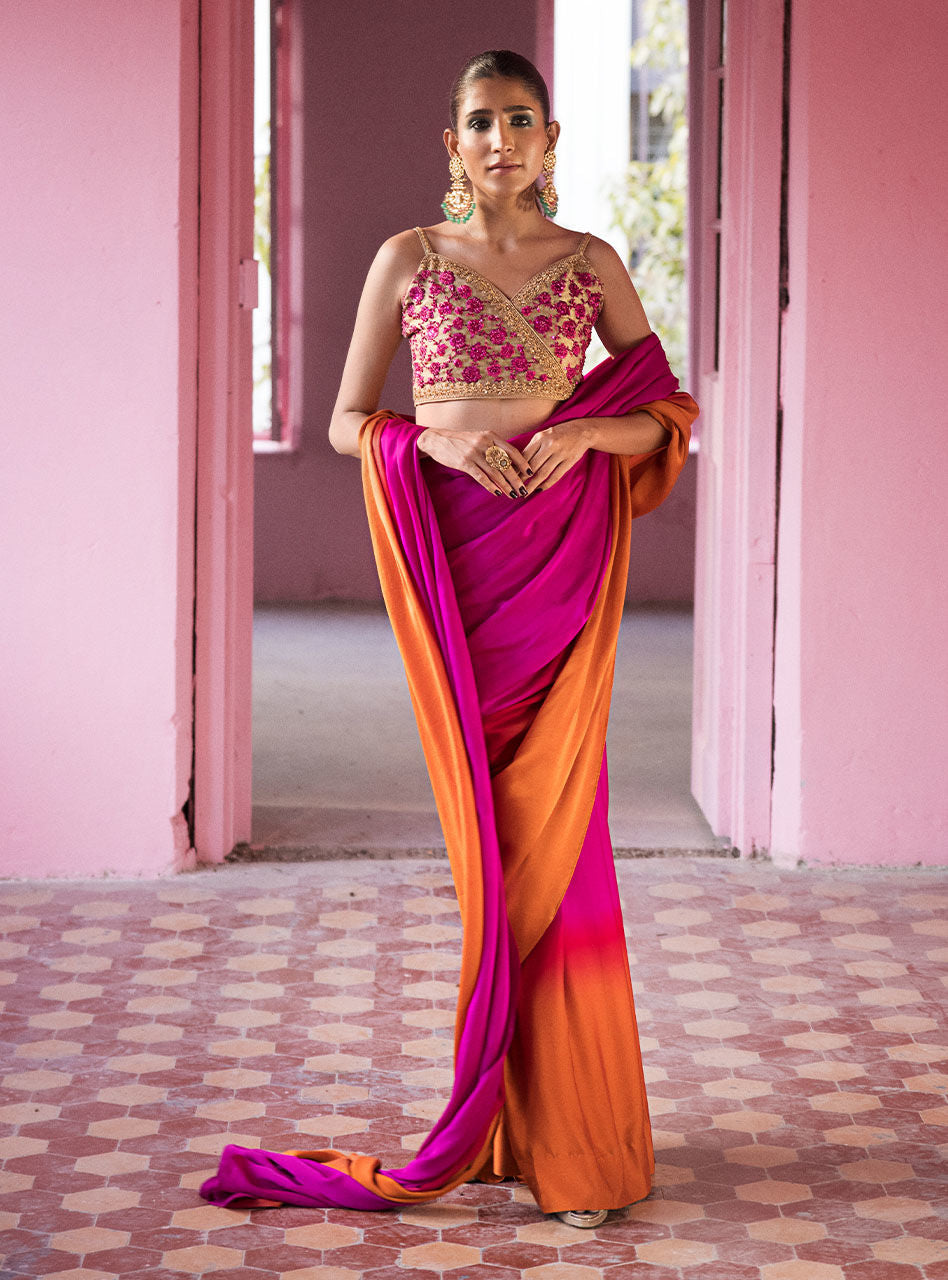 Zainab Chottani | Semi Formals | FUSCHIA QUARTS by Zainab Chottani - Designer Dress - Type: Ladies Clothes - Available at Libayah - 100% Original