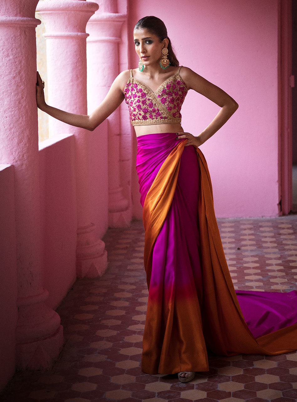 Zainab Chottani | Semi Formals | FUSCHIA QUARTS by Zainab Chottani - Designer Dress - Type: Ladies Clothes - Available at Libayah - 100% Original