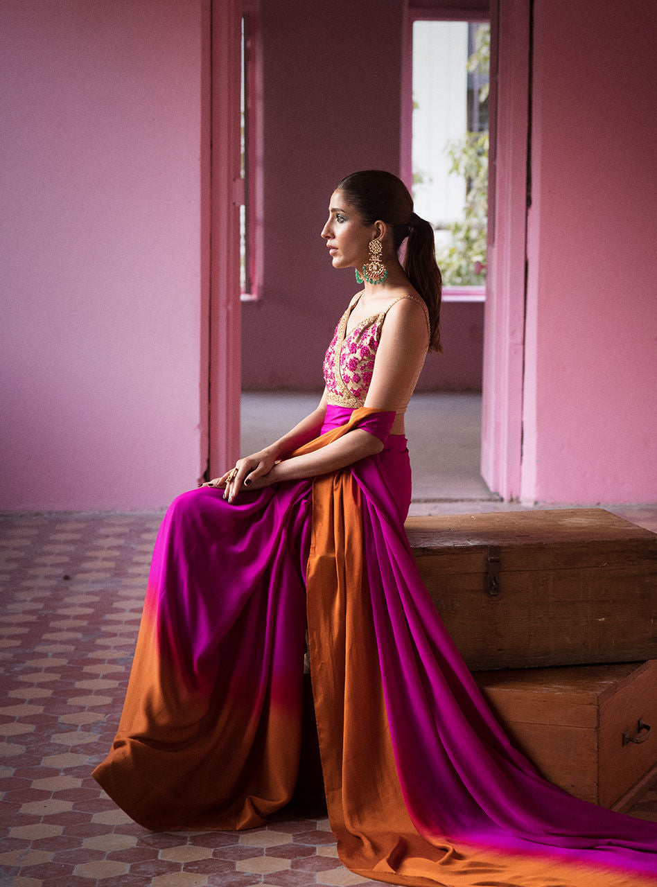 Zainab Chottani | Semi Formals | FUSCHIA QUARTS by Zainab Chottani - Designer Dress - Type: Ladies Clothes - Available at Libayah - 100% Original