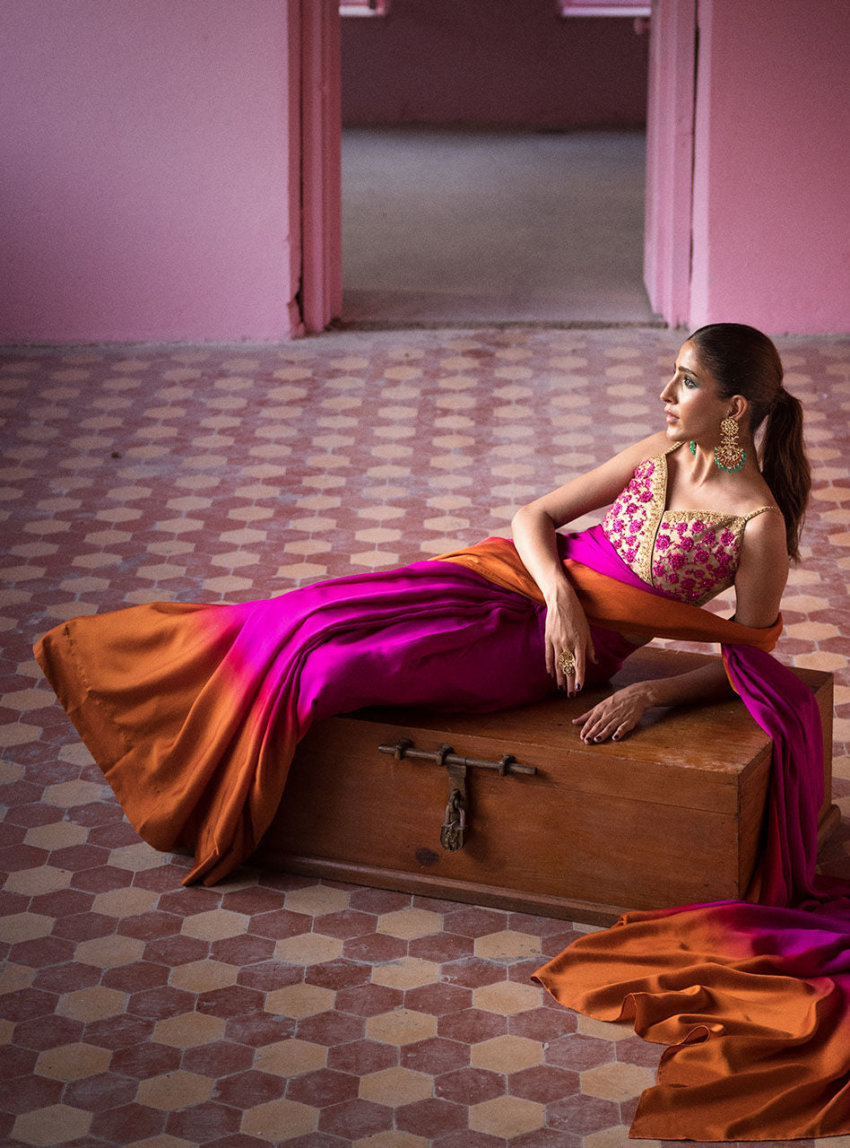 Zainab Chottani | Semi Formals | FUSCHIA QUARTS by Zainab Chottani - Designer Dress - Type: Ladies Clothes - Available at Libayah - 100% Original