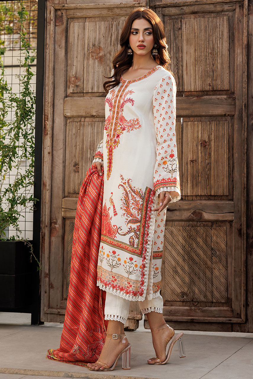 Deepak Perwani | Festive Lawn 24 | KTD4073 by Deepak Perwani - Designer Dress - Type: Ladies Clothes - Available at Libayah - 100% Original