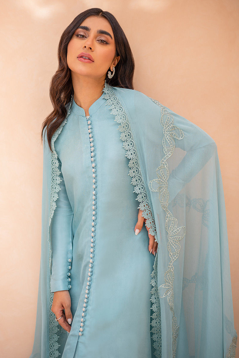 Ansab Jahangir | Luxury Silk Pret | AURORA FROST by Ansab Jahangir - Designer Dress - Type: Ladies Clothes - Available at Libayah - 100% Original