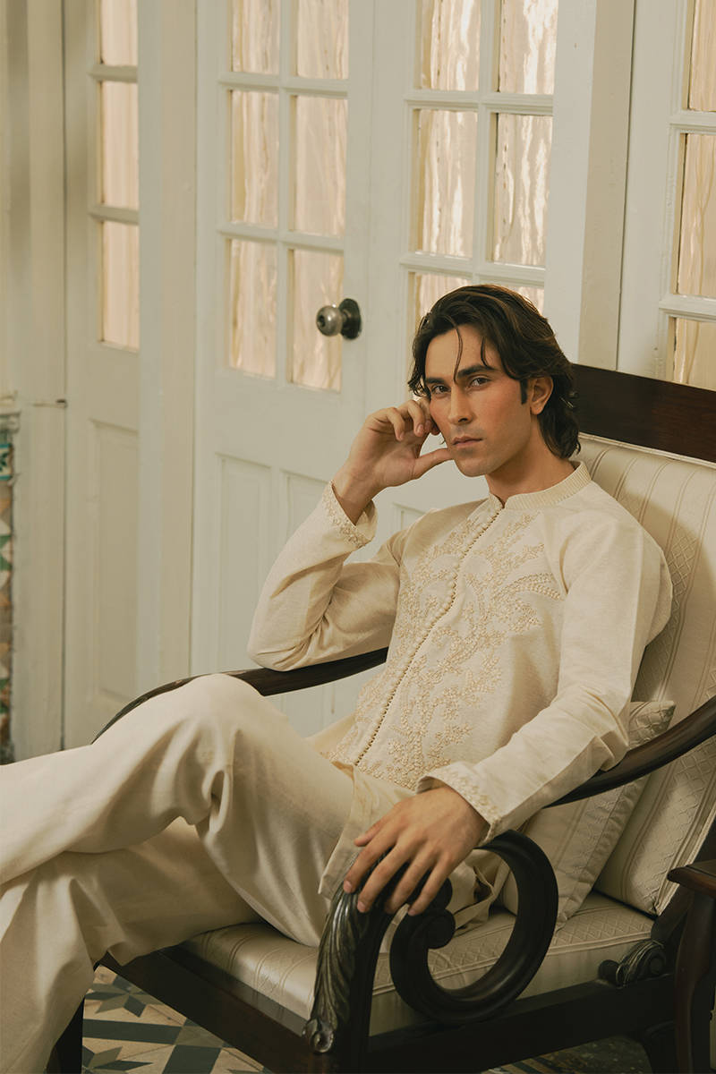 Pakisatni Menswear | Mohsin Naveed Ranjah | Afnaan by MNR - Designer Dress - Type: MensWear - Available at Libayah - 100% Original