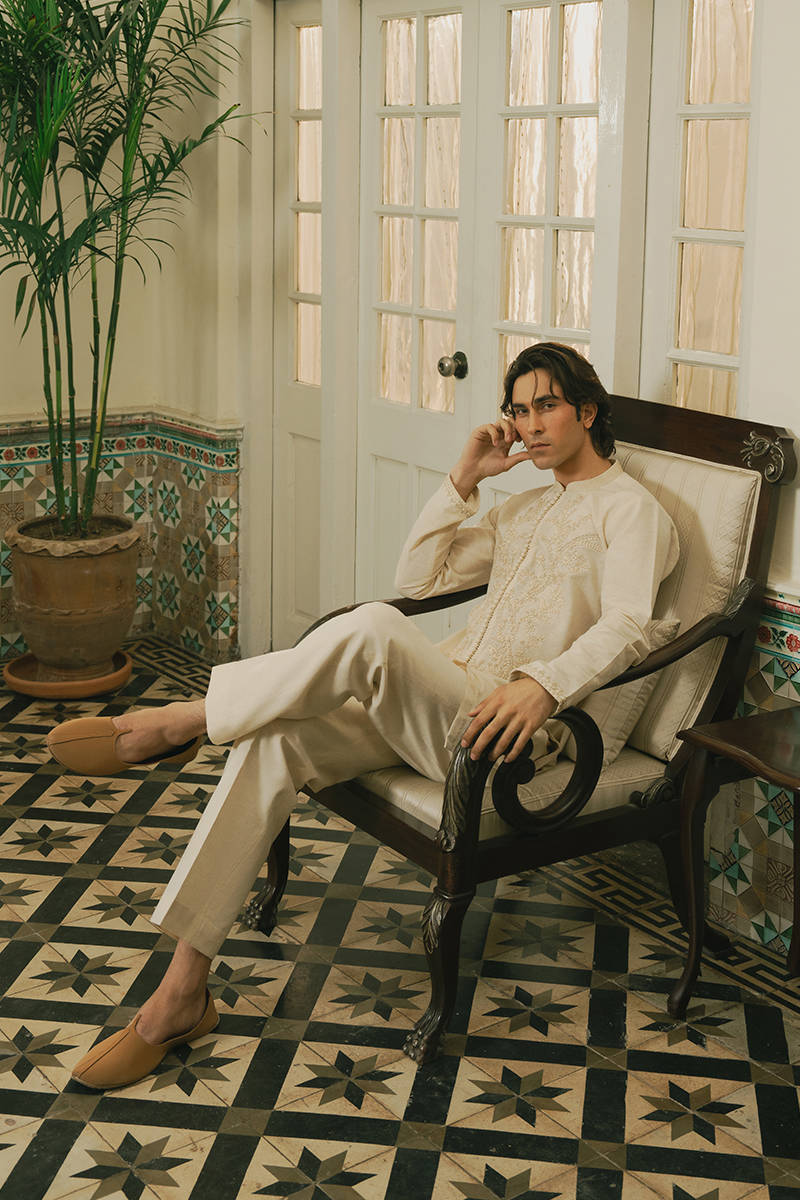 Pakisatni Menswear | Mohsin Naveed Ranjah | Afnaan by MNR - Designer Dress - Type: MensWear - Available at Libayah - 100% Original