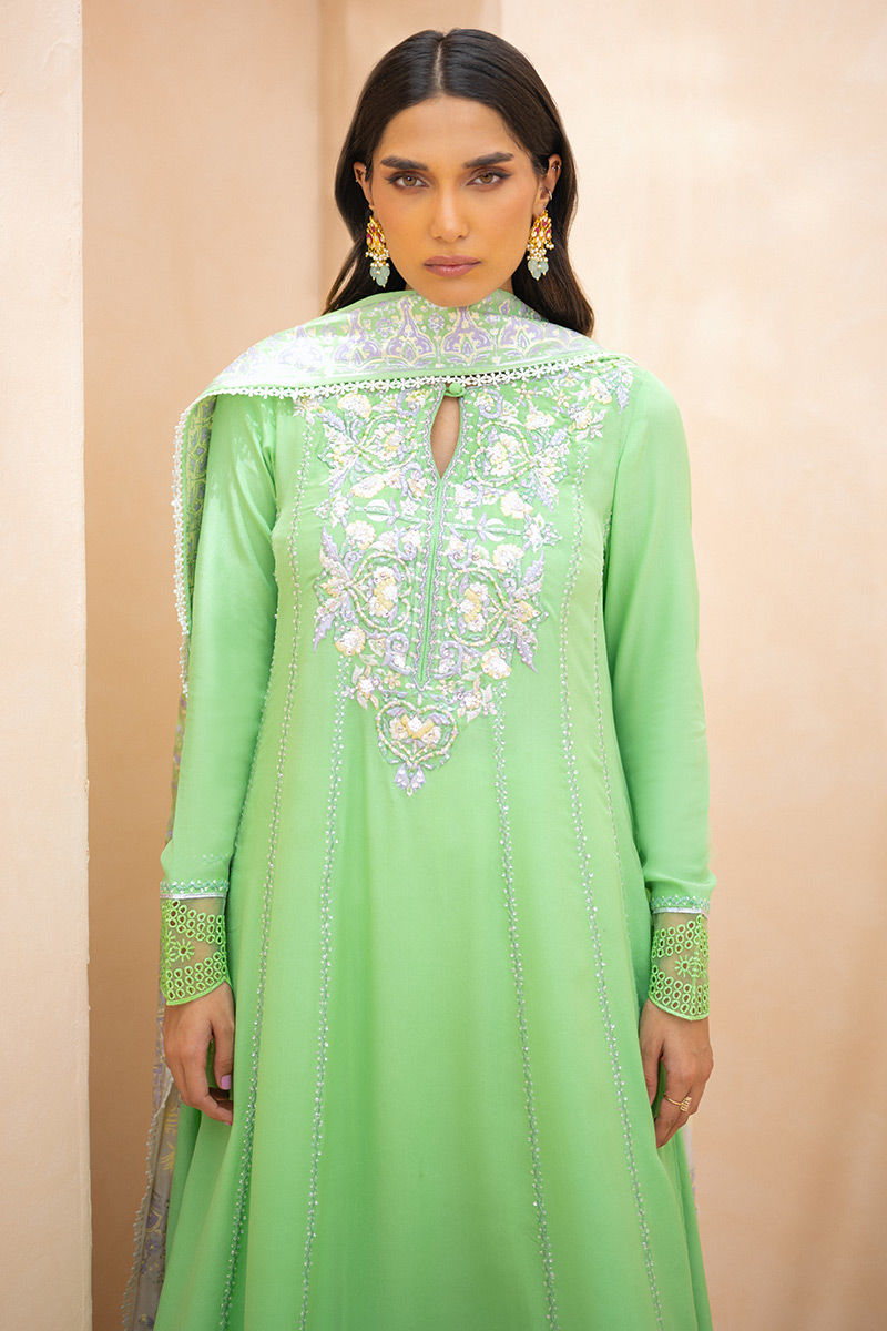 Ansab Jahangir | Luxury Silk Pret | VERDE by Ansab Jahangir - Designer Dress - Type: Ladies Clothes - Available at Libayah - 100% Original