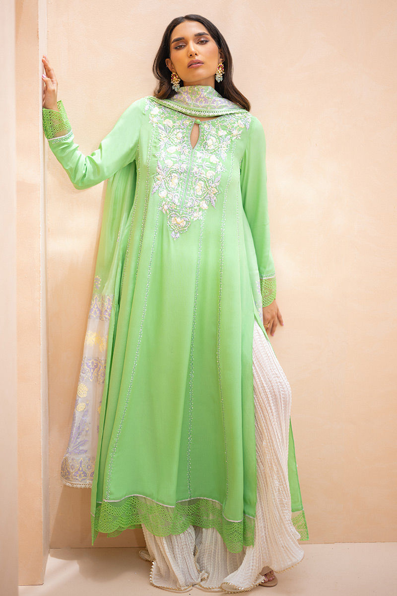 Ansab Jahangir | Luxury Silk Pret | VERDE by Ansab Jahangir - Designer Dress - Type: Ladies Clothes - Available at Libayah - 100% Original