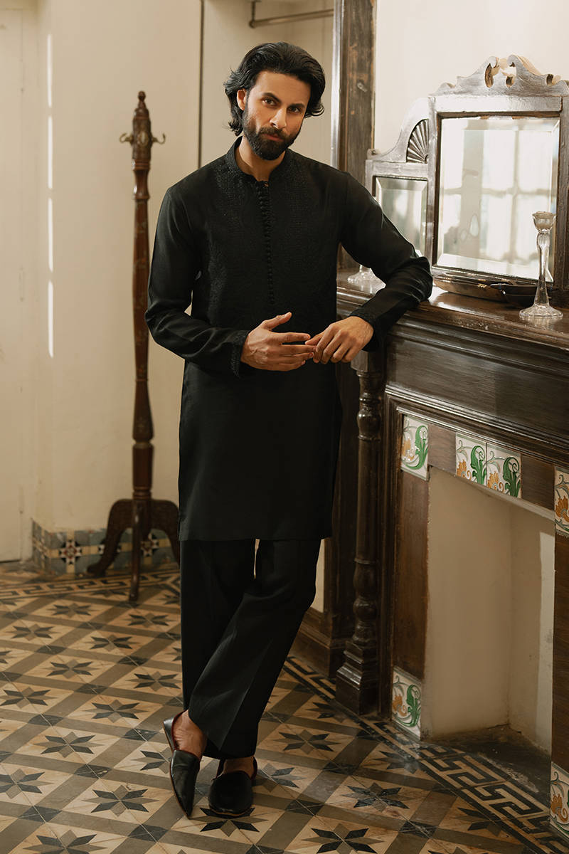Pakisatni Menswear | Mohsin Naveed Ranjah | Wali by MNR - Designer Dress - Type: MensWear - Available at Libayah - 100% Original