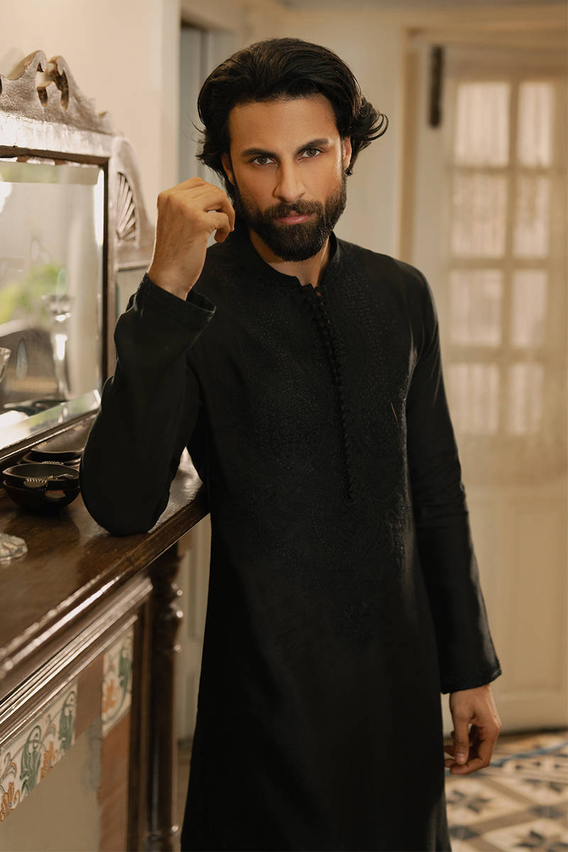 Pakisatni Menswear | Mohsin Naveed Ranjah | Wali by MNR - Designer Dress - Type: MensWear - Available at Libayah - 100% Original