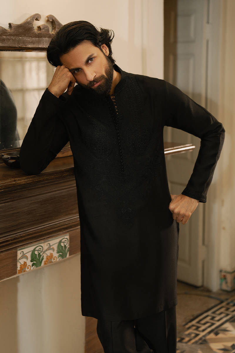 Pakisatni Menswear | Mohsin Naveed Ranjah | Wali by MNR - Designer Dress - Type: MensWear - Available at Libayah - 100% Original