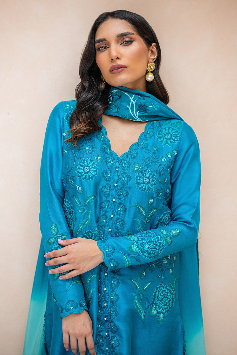 Ansab Jahangir | Luxury Silk Pret | MARINA by Ansab Jahangir - Designer Dress - Type: Ladies Clothes - Available at Libayah - 100% Original